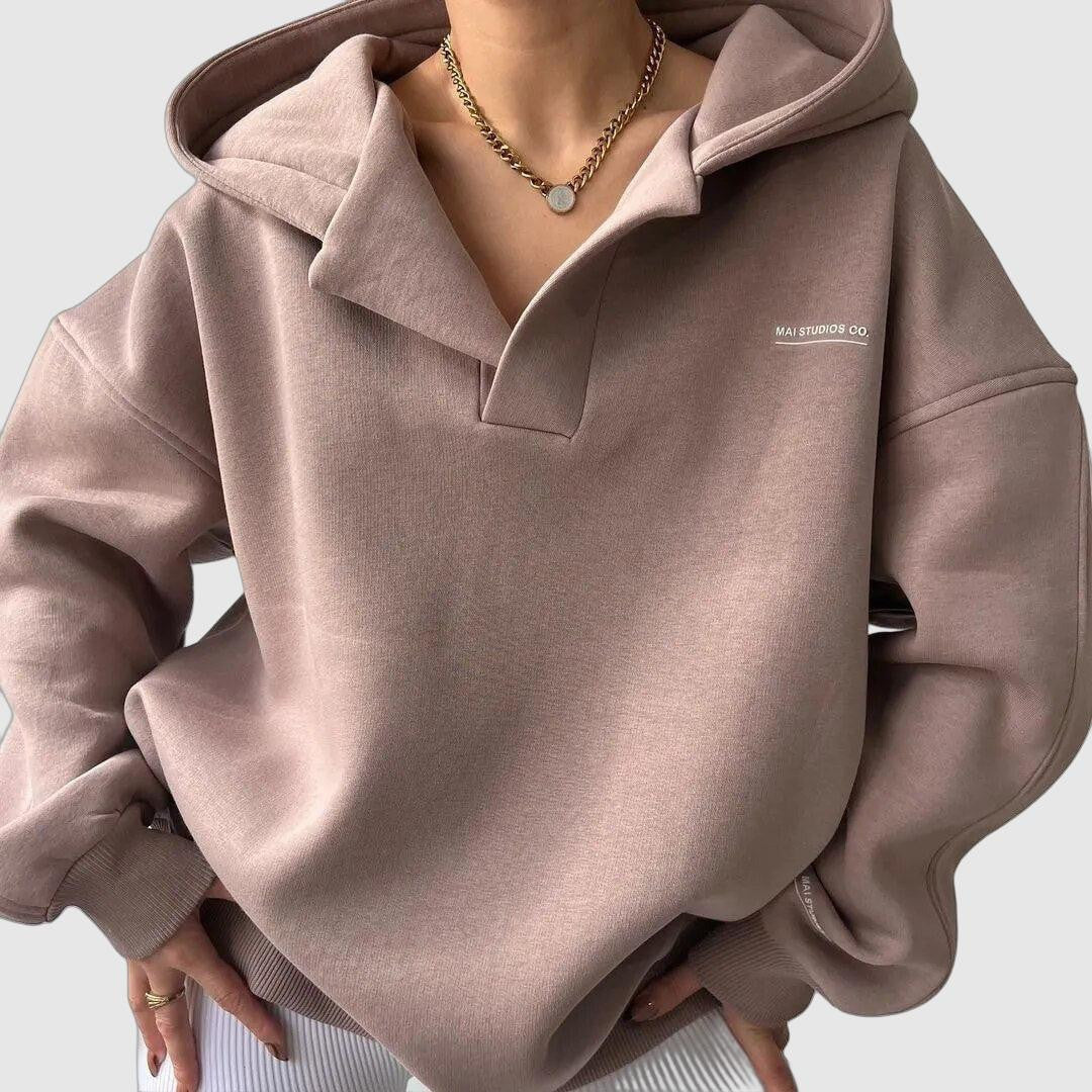 Selara Bay | Women's Oversized Pullover Hooded Sweatshirt