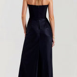 Selara Bay | Women's Strapless Ruched Maxi Dress