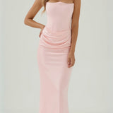 Selara Bay | Women's Strapless Ruched Maxi Dress