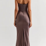 Selara Bay | Women's Strapless Ruched Maxi Dress