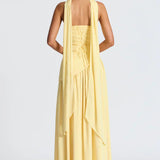 Selara Bay | Women's Strapless High Slit Maxi Dress