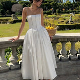 Selara Bay | Women's Square Neck Corset Maxi Dress