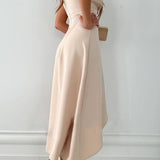 Selara Bay | Women's Sleeveless Wrap High-Low Midi Dress