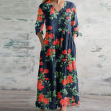 Selara Bay | Floral Patchwork Maxi Dress