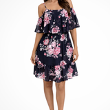 Selara Bay | Women's Floral Off-Shoulder Mini Dress