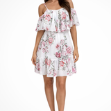 Selara Bay | Women's Floral Off-Shoulder Mini Dress