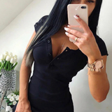 Selara Bay | Women's Henley Bodycon Mini Dress