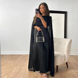 Selara Bay | Women's Draped Cape Maxi Dress