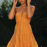 Selara Bay | Women's Halter Tiered Mini Dress