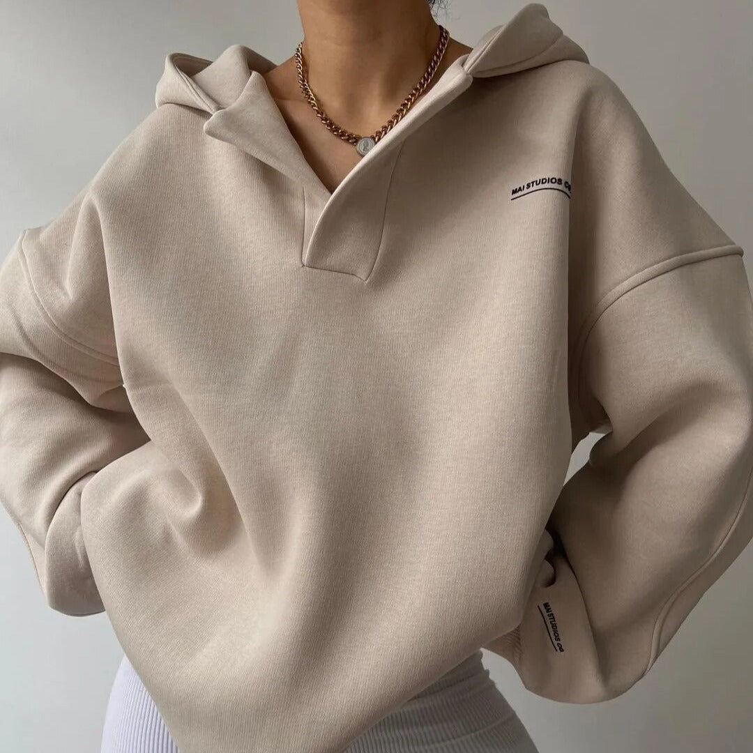 Selara Bay | Women's Oversized Pullover Hooded Sweatshirt