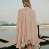 Selara Bay | Women's High Neck Ruffle Mini Dress