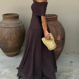 Selara Bay | Women's Off-Shoulder Maxi Evening Dress