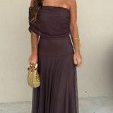 Selara Bay | Women's Off-Shoulder Maxi Evening Dress