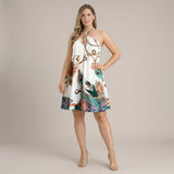 Selara Bay | Women's Tropical Halter Mini Dress