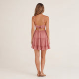Selara Bay | Women's Lace V-Neck Tiered Mini Dress