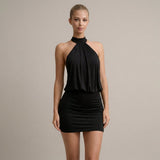 Selara Bay | Women's Halter Ruched Mini Dress