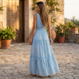 Selara Bay | Women's Lace Tiered Maxi Dress