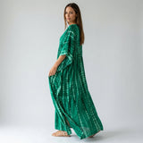 Selara Bay | Women's Boho Printed Maxi Dress with Loose Fit and V Neck