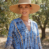 Selara Bay | Women's Boho Printed Maxi Dress with Loose Fit and V Neck