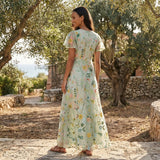 Selara Bay | Women's Floral Embroidered Maxi Dress