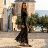 Selara Bay | Women's Floral Lace Maxi Dress