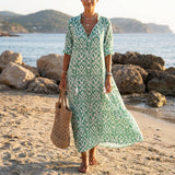 Selara Bay | Women's Floral Print Tiered Maxi Dress