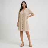Selara Bay | Women's Button Front Shirt Mini Dress