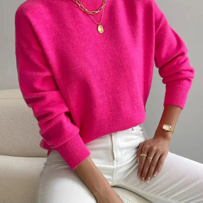 Selara Bay | Women's Mock Neck Knit Sweater