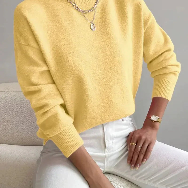 Selara Bay | Women's Mock Neck Knit Sweater