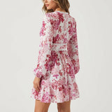 Selara Bay | Women's Floral Wrap Mini Dress