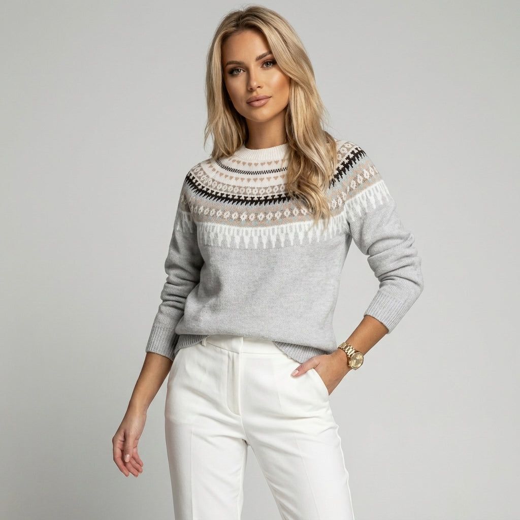 Selara Bay | Women's Fair Isle Knit Sweater
