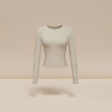 Selara Bay | Women's Long Sleeve Fitted Crew Neck Top