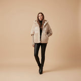 Selara Bay | Women's Hooded Faux Fur Puffer Jacket