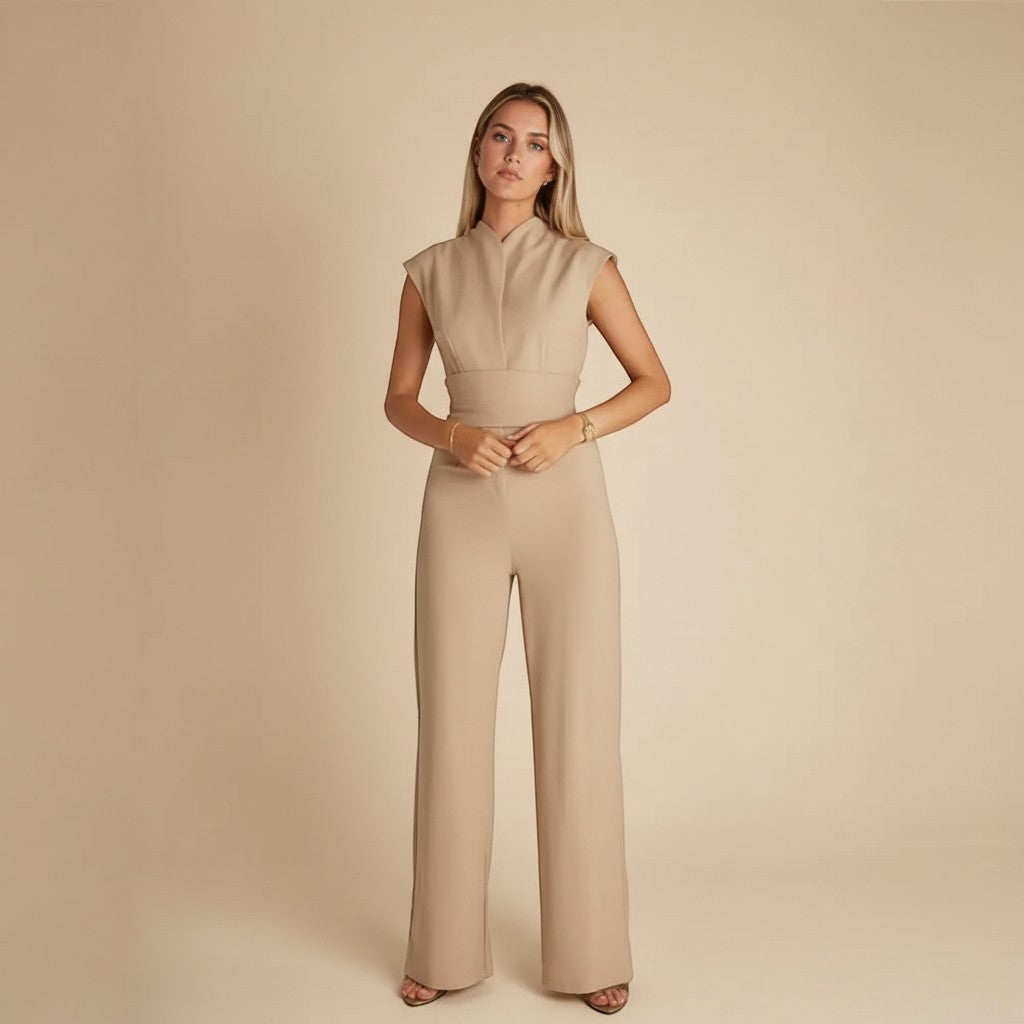 Selara Bay | Women's Belted Wide Leg Jumpsuit
