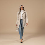 Selara Bay | Women's Belted Button Front Coat