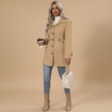 Selara Bay | Women's Belted Button Front Coat