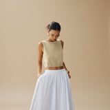 Selara Bay | Women's Cropped Sleeveless Knit Top