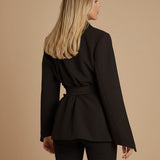 Selara Bay | Women's Belted Open Front Tailored Blazer