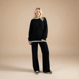 Selara Bay | Women's Knitted Sweater and Wide Leg Pants Set