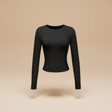 Selara Bay | Women's Long Sleeve Fitted Crew Neck Top