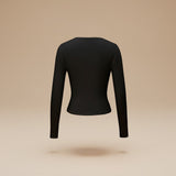 Selara Bay | Women's Long Sleeve Fitted Crew Neck Top