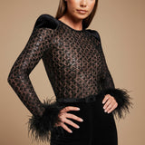 Selara Bay | Women's Lace Long Sleeve Jumpsuit