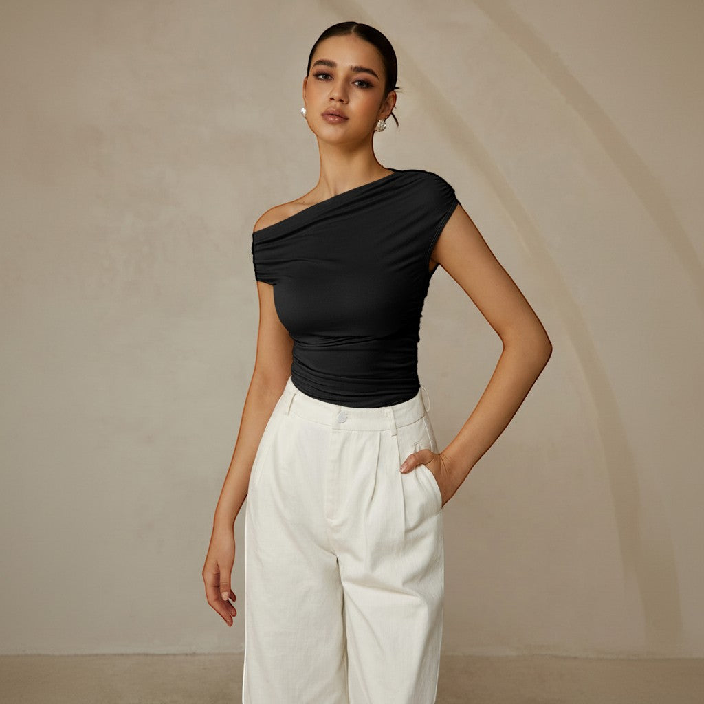 Selara Bay | Women's Off-Shoulder Ruched Top