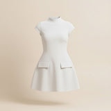 Selara Bay | Women's Mock Neck A-Line Mini Dress