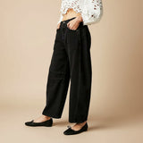 Selara Bay | Women's Leopard Print Wide Leg Jeans