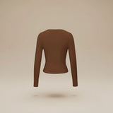Selara Bay | Women's Long Sleeve Fitted Crew Neck Top
