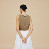 Selara Bay | Women's Cropped Sleeveless Knit Top