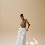Selara Bay | Women's Cropped Sleeveless Knit Top