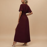 Selara Bay | Women's Wrap V-Neck Maxi Dress