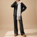 Selara Bay | Women's Knitted Sweater and Wide Leg Pants Set